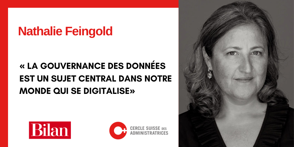 Nathalie Feingold dans Bilan: la gouvernance des données est un sujet central dans notre monde qui se digitalise