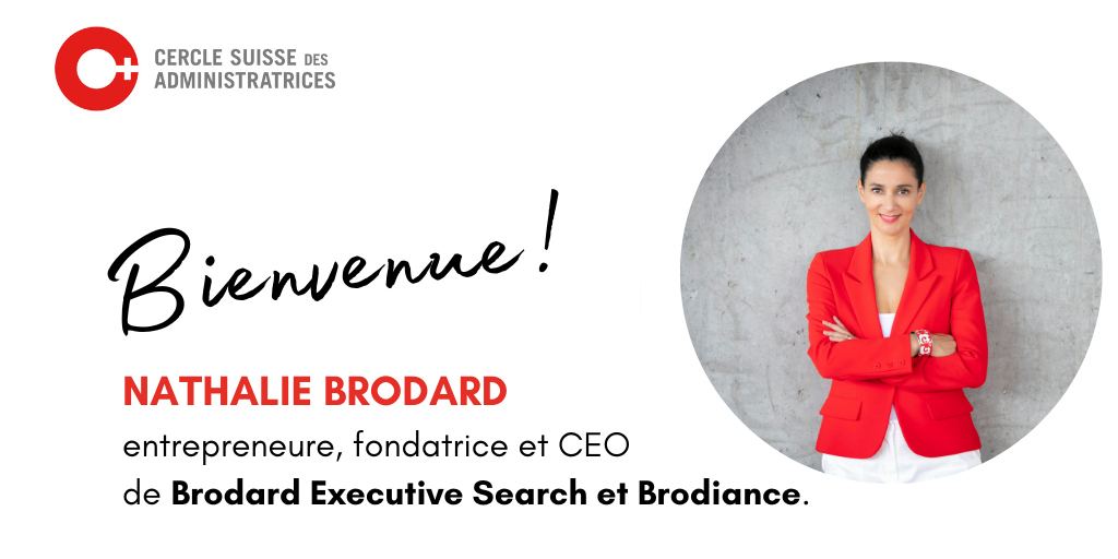 Nathalie Brodard rejoint le Cercle Suisse des Administratrices en tant que membre